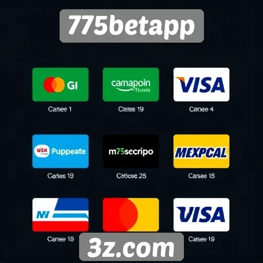 Métodos de pagamento disponíveis no 775betapp